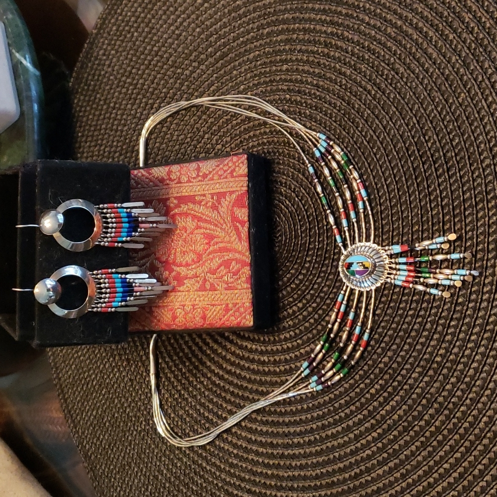 Navajo turquoise jewelry set